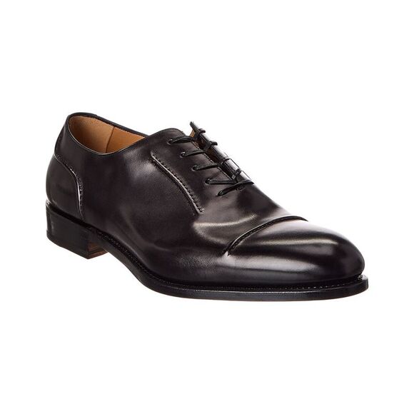 Ferragamo Giave Leather Oxford Black